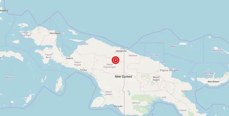 Magnitude 4.90 Earthquake Strikes Near Abepura in Papua, Indonesia