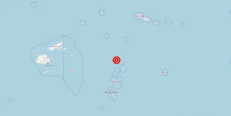 Magnitude 6.70 Earthquake Strikes Neiafu, Vava’u, Tonga