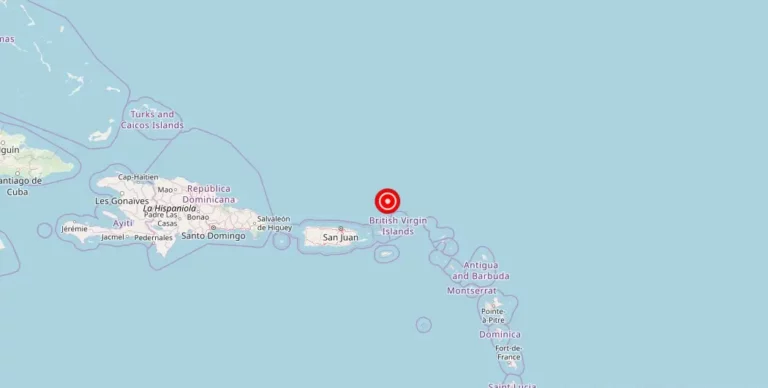 Magnitude 3.53 Earthquake Strikes Near Virgin Islands, U.S. Virgin Islands