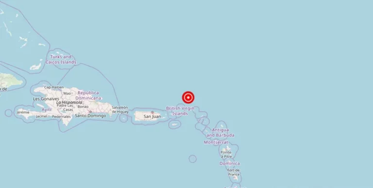 Magnitude 4.10 Earthquake Strikes Near Cruz Bay, St. John, U.S. Virgin Islands