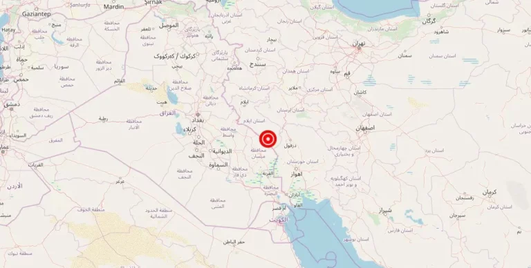 Magnitude 4.30 earthquake strikes near Dehloran, Ilam, Iran
