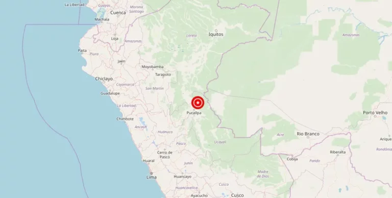 Magnitude 5.00 Earthquake Strikes Pucallpa, Ucayali, Peru