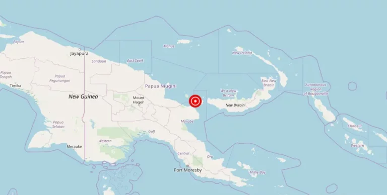 Magnitude 5.00 Earthquake Strikes Finschhafen, Morobe, Papua New Guinea