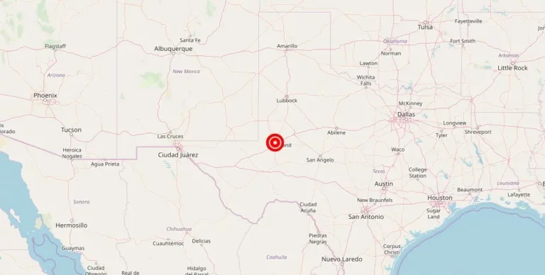 Magnitude 3.60 Earthquake Strikes Near Odessa, Texas
