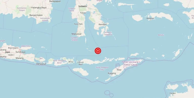Magnitude 5.10 Earthquake Strikes Maumere, East Nusa Tenggara, Indonesia