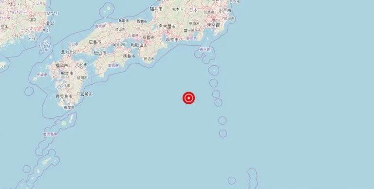 Magnitude 4.80 Earthquake Strikes Izu Islands, Shizuoka, Japan