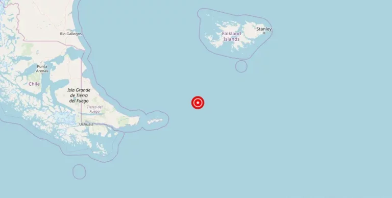 Magnitude 5.10 Earthquake Strikes Near Falkland Islands Region