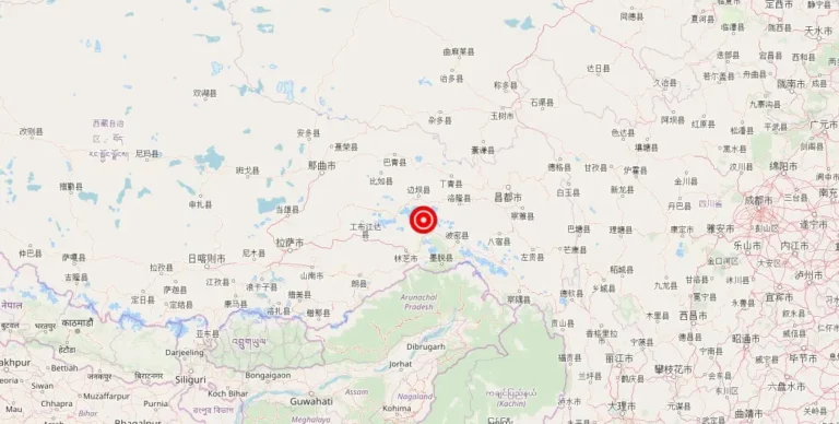 Magnitude 4.80 Earthquake Strikes near Shi Yomi, Arunachal Pradesh, India