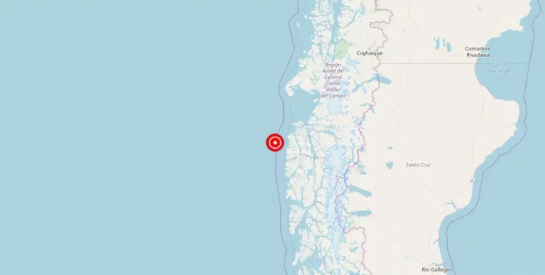 Magnitude 4.80 Earthquake Strikes Off the Coast of Aisen, Chile