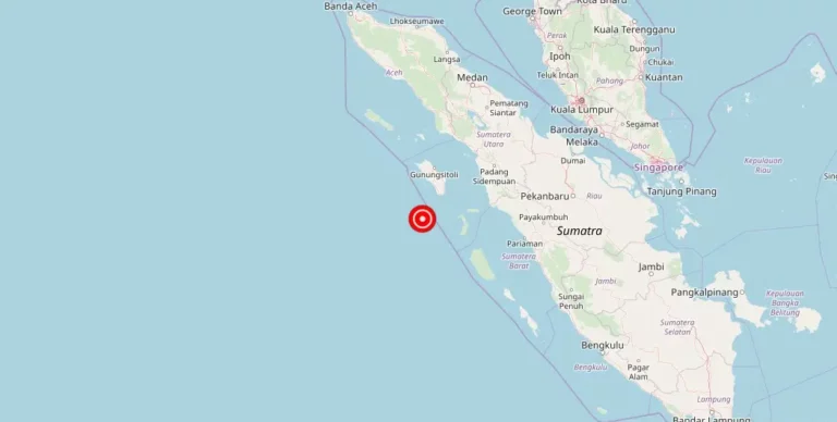 Magnitude 5.10 Earthquake Strikes Teluk Dalam, South Sumatra, Indonesia