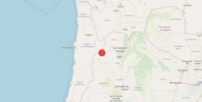 Magnitude 4.50 earthquake strikes near San Antonio de los Cobres, Salta, Argentina