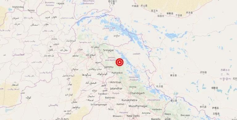 Magnitude 4.7 Earthquake Strikes Near Kishtwar, Jammu and Kashmir, India