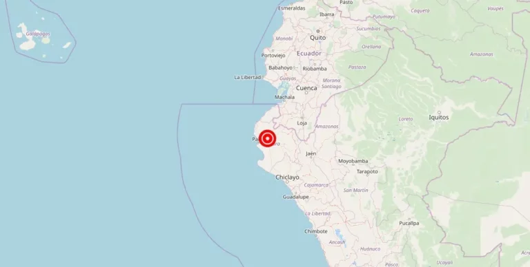 Magnitude 4.50 Earthquake Strikes Sullana, Piura, Peru