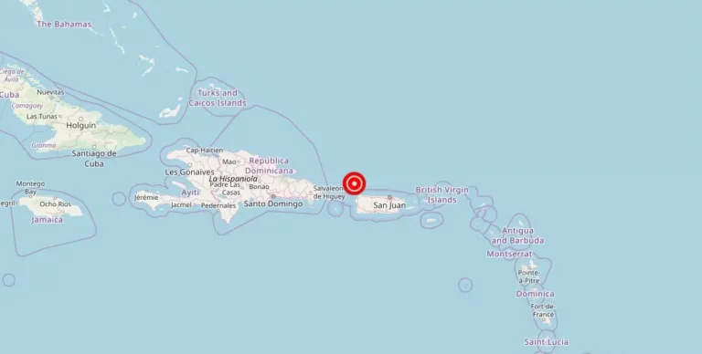 Magnitude 3.62 earthquake rocks Mona Passage, jolting Naguabo, Puerto Rico!