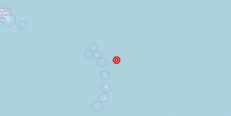 Magnitude 5.10 Earthquake Strikes South Sandwich Islands Region in UK’s South Atlantic