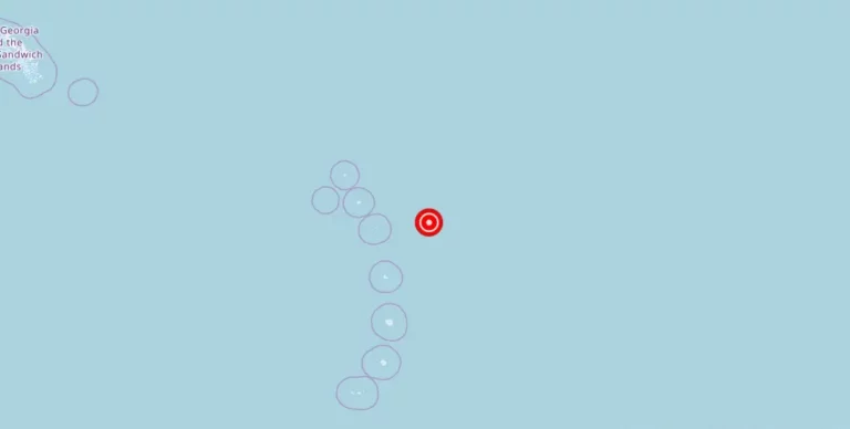 Magnitude 5.10 earthquake recorded near South Sandwich Islands region, Antarctica