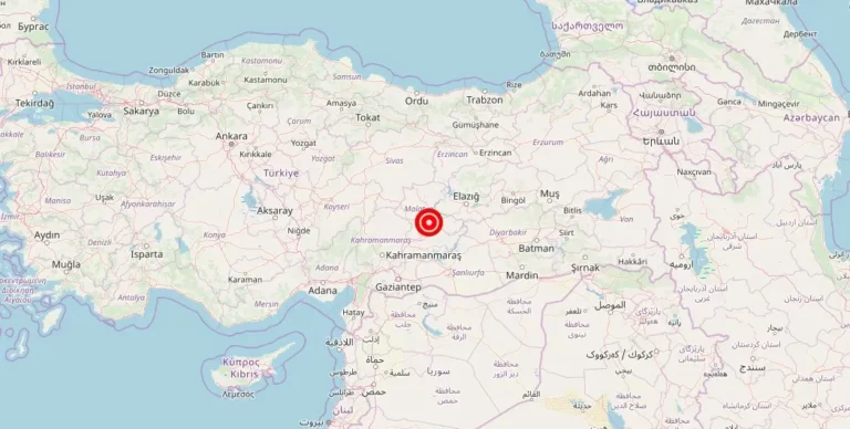 Magnitude 5.30 Earthquake Strikes Near Erzurum, Eastern Anatolia, Turkey