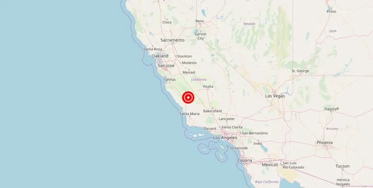 Magnitude 4.90 Earthquake Strikes Central California, USA