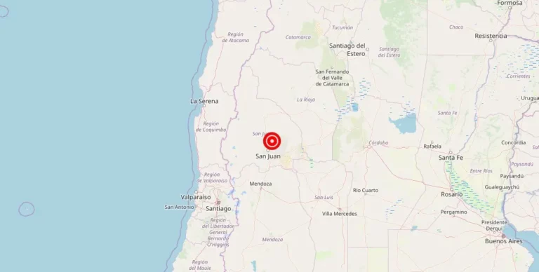 Magnitude 4.30 Earthquake Strikes Near San Juan, San Juan, Argentina