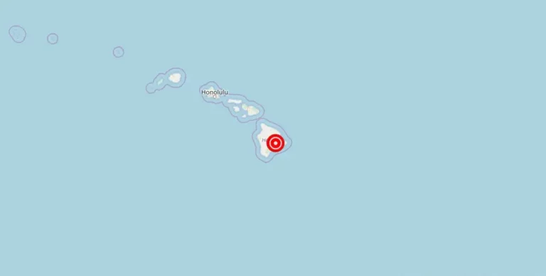 3.79 Magnitude Earthquake Strikes Near Hawaii, Hawaii