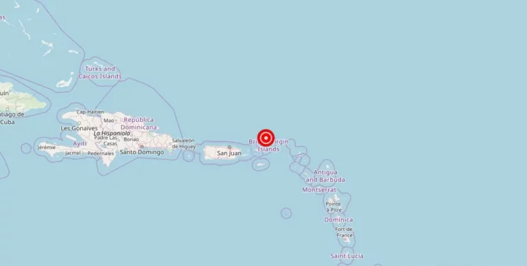 Magnitude 3.56 Earthquake Strikes Near Cruz Bay, U.S. Virgin Islands