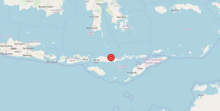 Magnitude 5.50 Earthquake Strikes Near Ende, East Nusa Tenggara, Indonesia