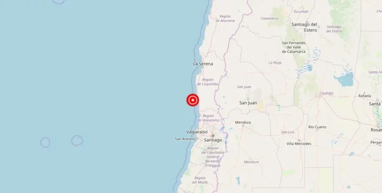 Magnitude 4.50 earthquake strikes Coquimbo, Coquimbo Region in Chile