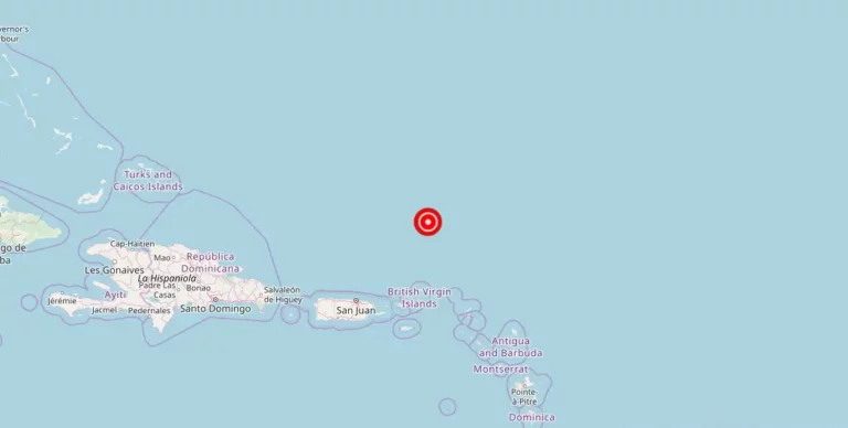 Magnitude 4.60 Earthquake Strikes Near Cruz Bay, U.S. Virgin Islands