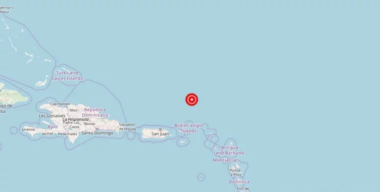 Magnitude 4.50 Earthquake Strikes Near Cruz Bay, U.S. Virgin Islands
