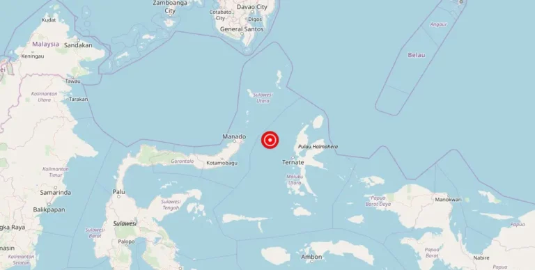 Magnitude 4.60 Earthquake Strikes Ternate, North Maluku, Indonesia
