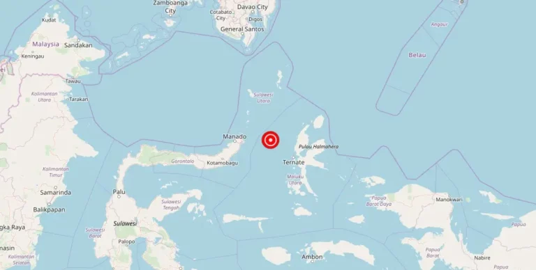 Magnitude 4.60 Earthquake Strikes Ternate, Maluku Utara, Indonesia