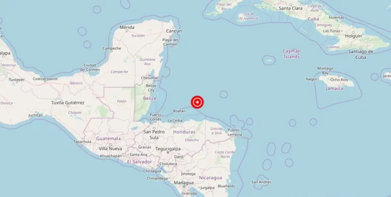 Magnitude 4.80 Earthquake Strikes San Pedro Sula, Cortes, Honduras
