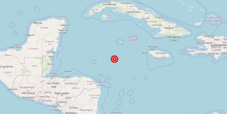 Magnitude 4.70 Earthquake Strikes Near George Town, Cayman Islands