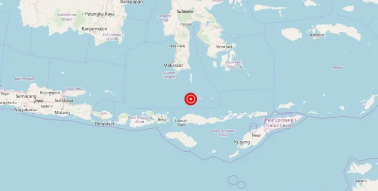 Magnitude 5.20 Earthquake Strikes Ruteng, East Nusa Tenggara in Indonesia