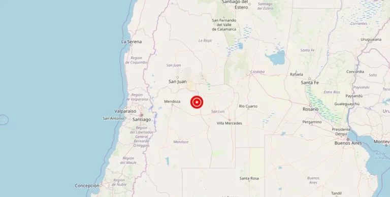 Magnitude 4.80 Earthquake Strikes Villa General Roca, Rio Negro, Argentina