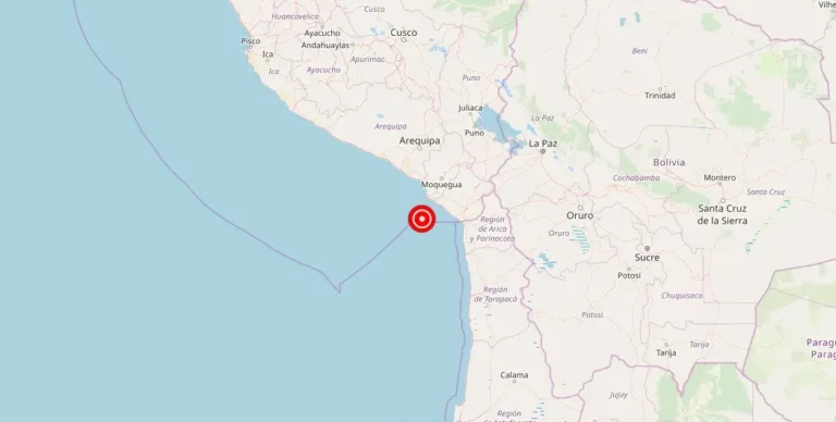 Magnitude 5.00 Earthquake Strikes Pacocha, Arequipa, Peru