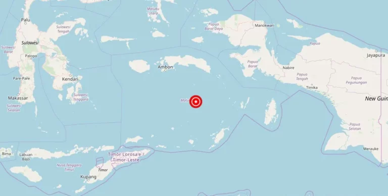 Magnitude 5.9 Earthquake Strikes Near Amahai, Maluku, Indonesia