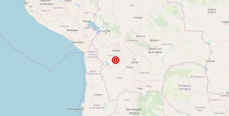 Magnitude 4.40 Earthquake Strikes Near Oruro, Oruro, Bolivia