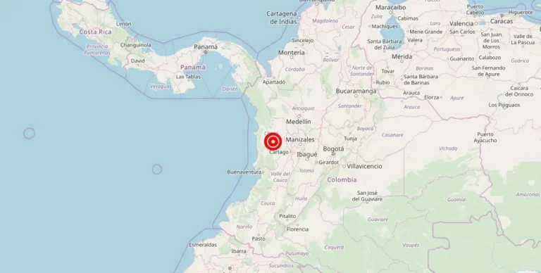 Magnitude 4.90 Earthquake Strikes Near Istmina, Choco, Colombia