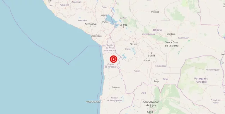 Magnitude 5.10 Earthquake Strikes Near Camina in Tarapaca, Chile