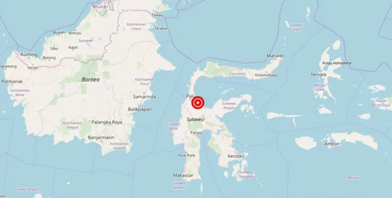 Magnitude 5.30 earthquake strikes near Palu in Central Sulawesi, Indonesia