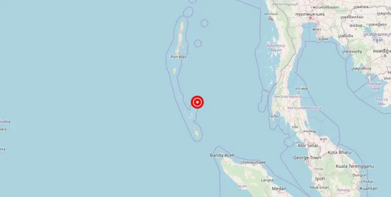 Magnitude 5.10 Earthquake Strikes Near Nicobar Islands, Andaman and Nicobar Islands, India
