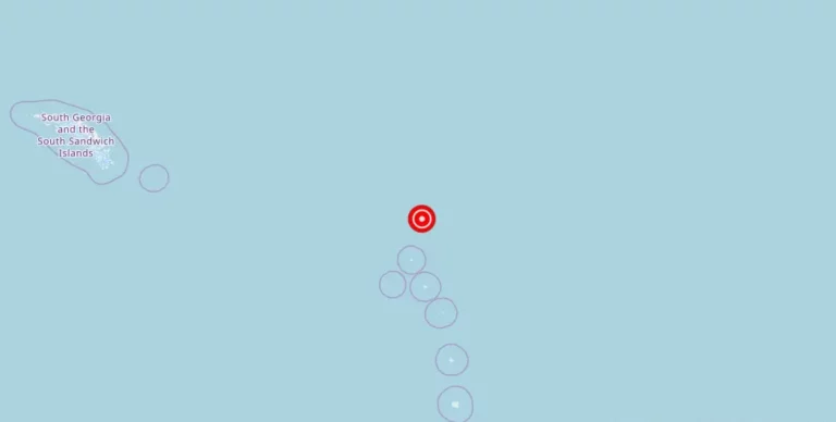 Magnitude 4.80 Earthquake Strikes Near South Sandwich Islands, Antarctica