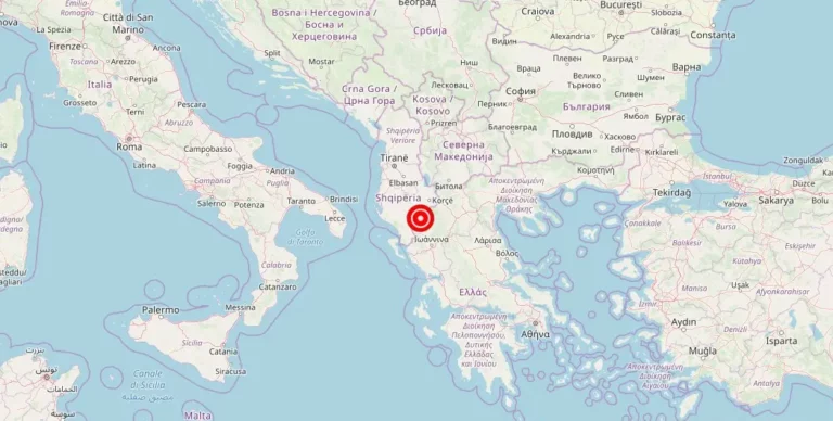 Magnitude 4.50 Earthquake Shakes Near Tirana, Albania