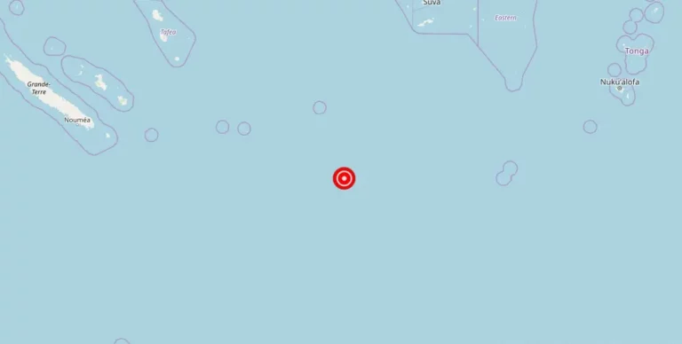 Magnitude 5.70 Earthquake Strikes Near No city, Fiji Islands, Fiji