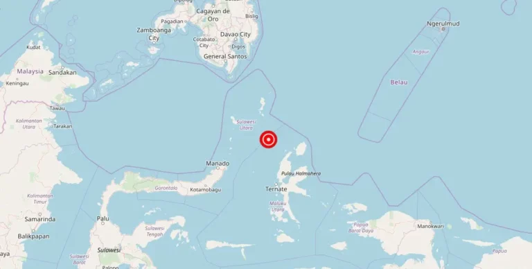 Magnitude 4.90 Earthquake Strikes Near Tobelo, North Maluku, Indonesia