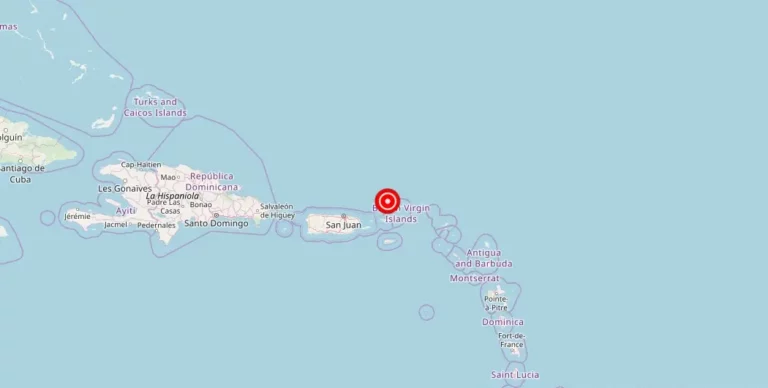 Magnitude 3.69 Earthquake Recorded near Virgin Islands Region, U.S. Virgin Islands, United States