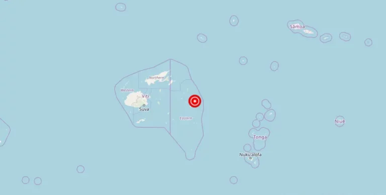 Magnitude 4.30 Earthquake Strikes Near Levuka, Fiji, Fiji