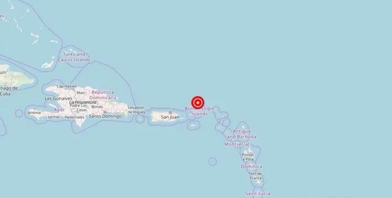 Magnitude 5.30 Earthquake Strikes Cruz Bay, St. John, U.S. Virgin Islands